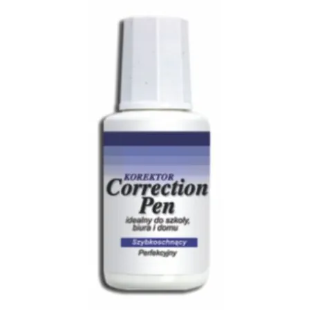 Korektor w buteleczce, aplikator pędzelek, 20ml